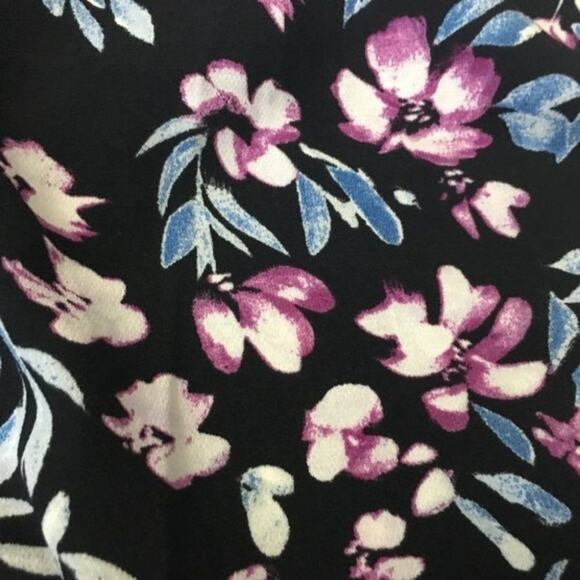 Kendall & Kylie Palazzo Purple Pant Floral Print High Waisted Multicolor Wide - Picture 11 of 15